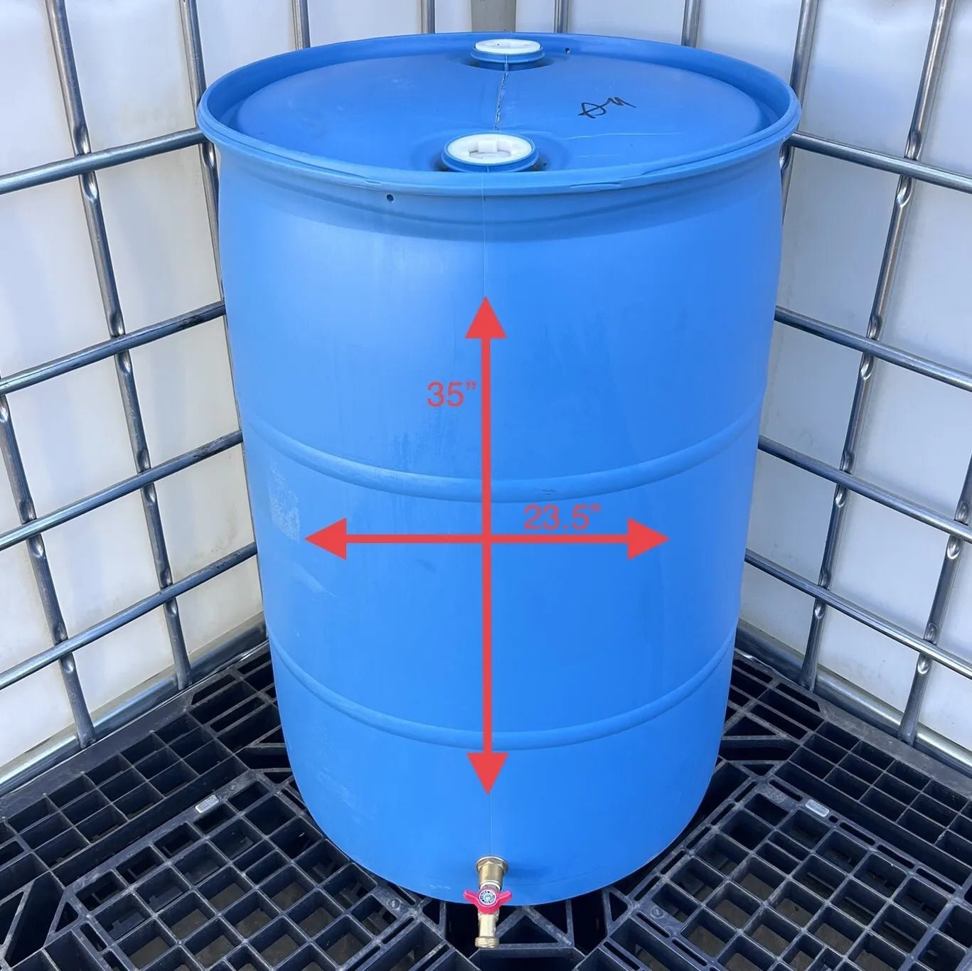 55 Gallon Rain Barrel (Closed Top) - aquacontainers
