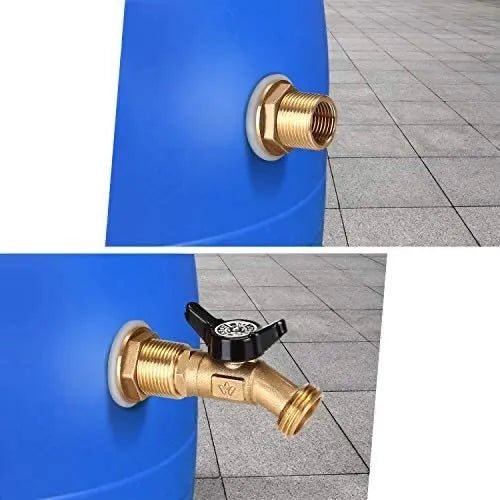 Brass Rain Barrel Spigot with Bulkhead Fitting - aquacontainers