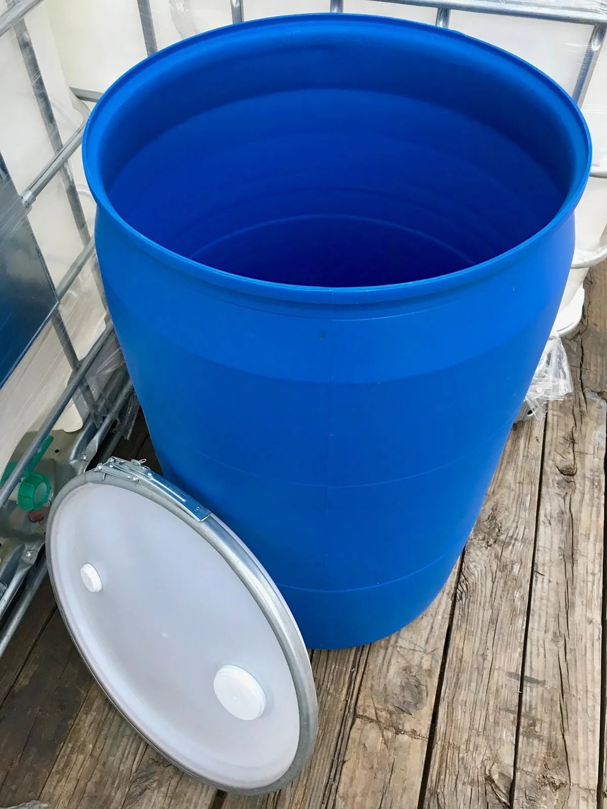 Plastic 55 Gal Food Grade Snap Ring Barrel - aquacontainers