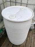 Plastic 55 Gallon Food Grade (Closed top 2 bung (2″ caps) Heavy Duty Barrel) - aquacontainers